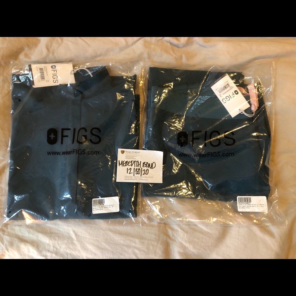 Figs Caribbean Blue Rafaela Top ONLY